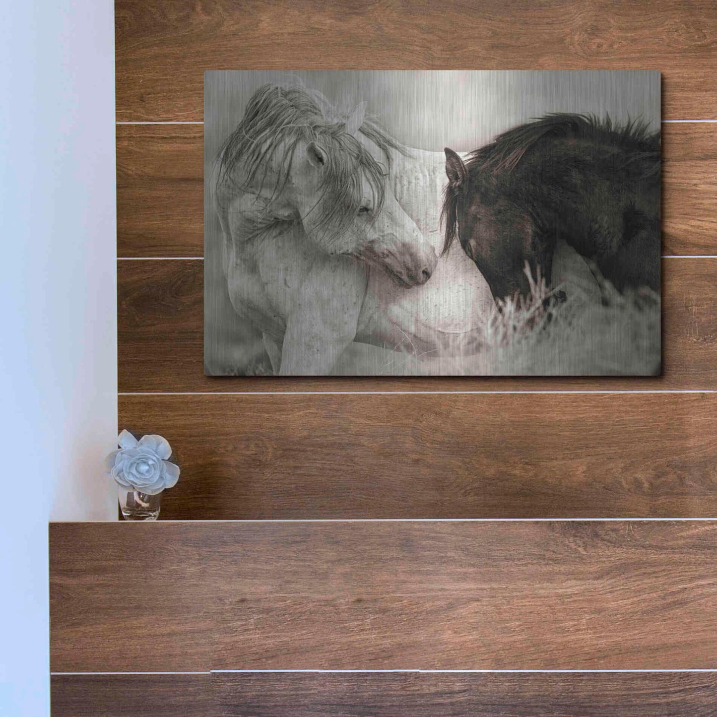 Luxe Metal Art 'The Long Goodbye' by Lisa Dearing, Metal Wall Art,16x12