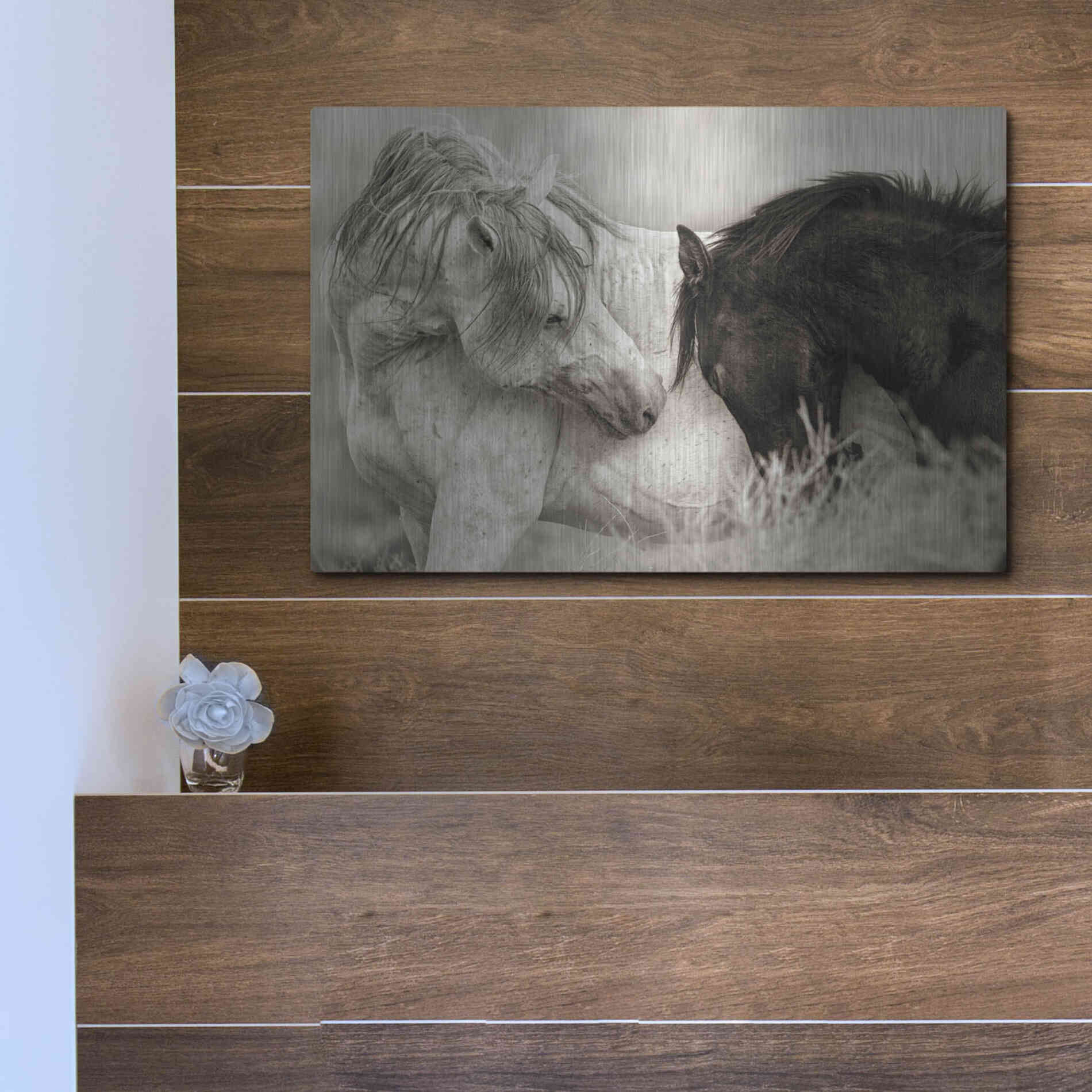 Luxe Metal Art 'The Long Goodbye' by Lisa Dearing, Metal Wall Art,16x12