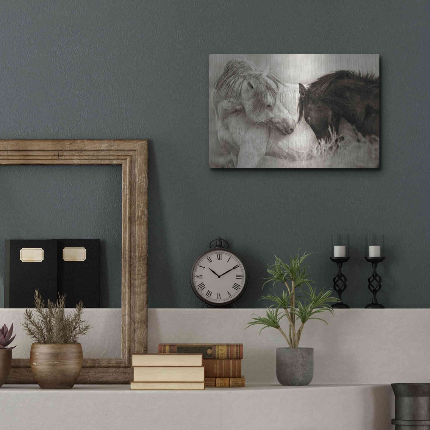 Luxe Metal Art 'The Long Goodbye' by Lisa Dearing, Metal Wall Art,16x12