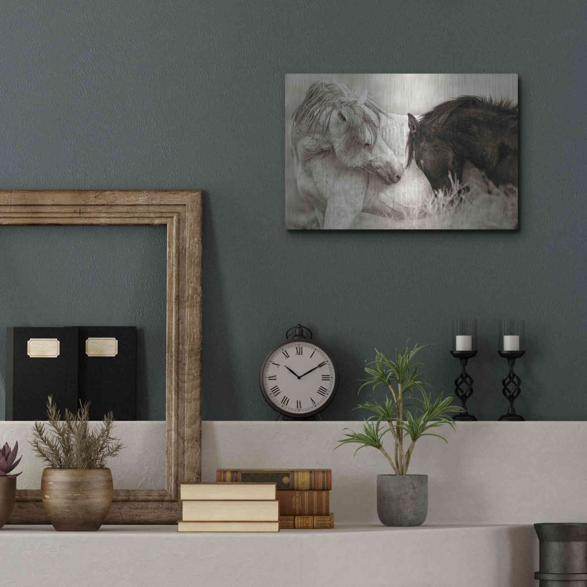 Luxe Metal Art 'The Long Goodbye' by Lisa Dearing, Metal Wall Art,16x12