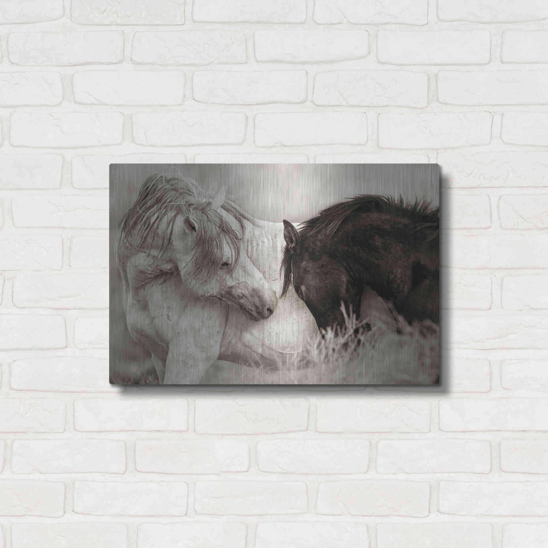 Luxe Metal Art 'The Long Goodbye' by Lisa Dearing, Metal Wall Art,24x16