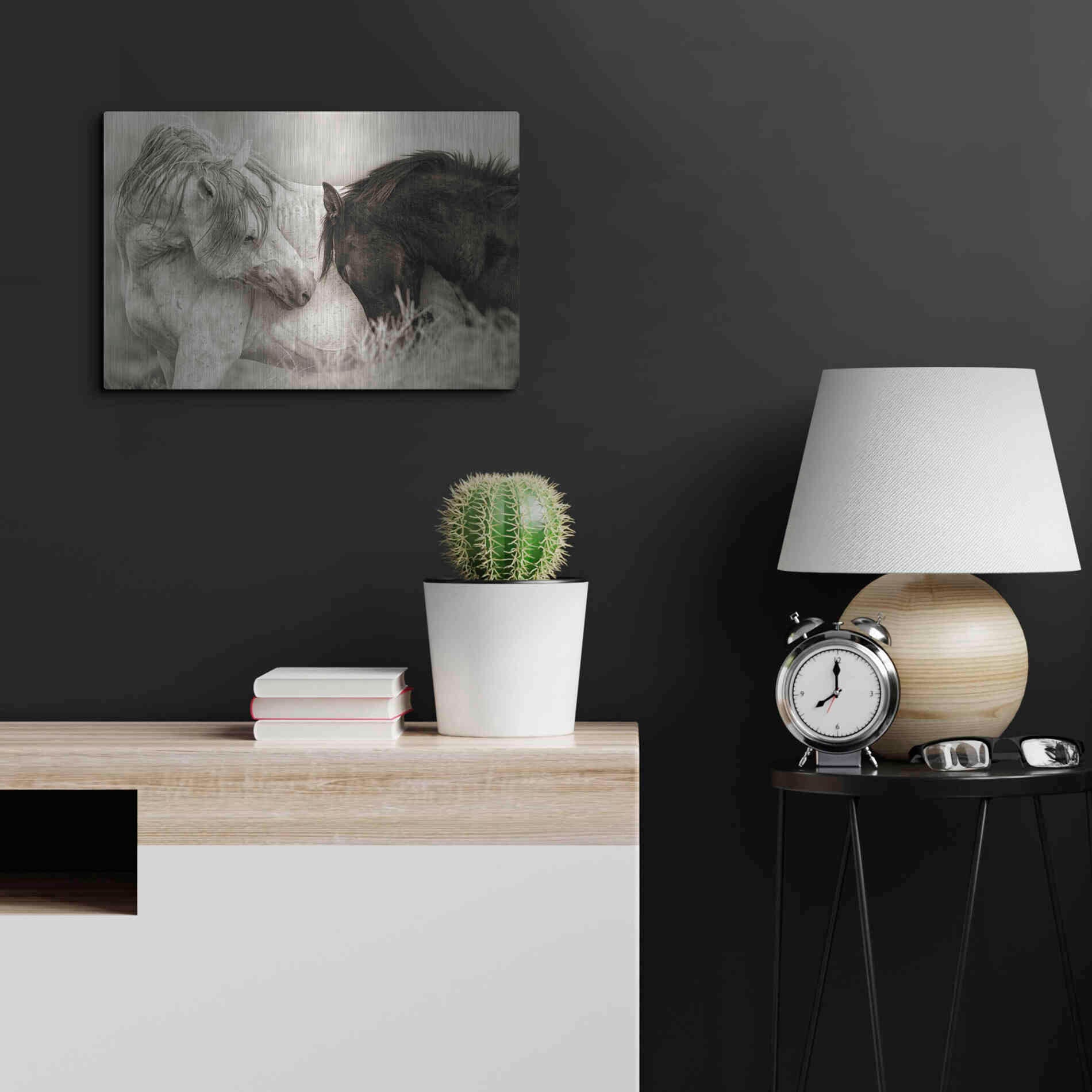 Luxe Metal Art 'The Long Goodbye' by Lisa Dearing, Metal Wall Art,24x16