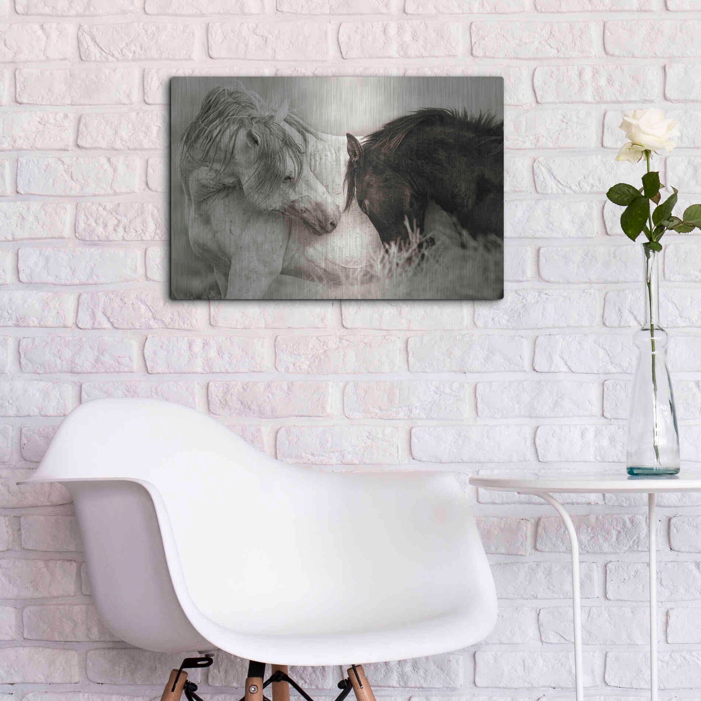 Luxe Metal Art 'The Long Goodbye' by Lisa Dearing, Metal Wall Art,24x16