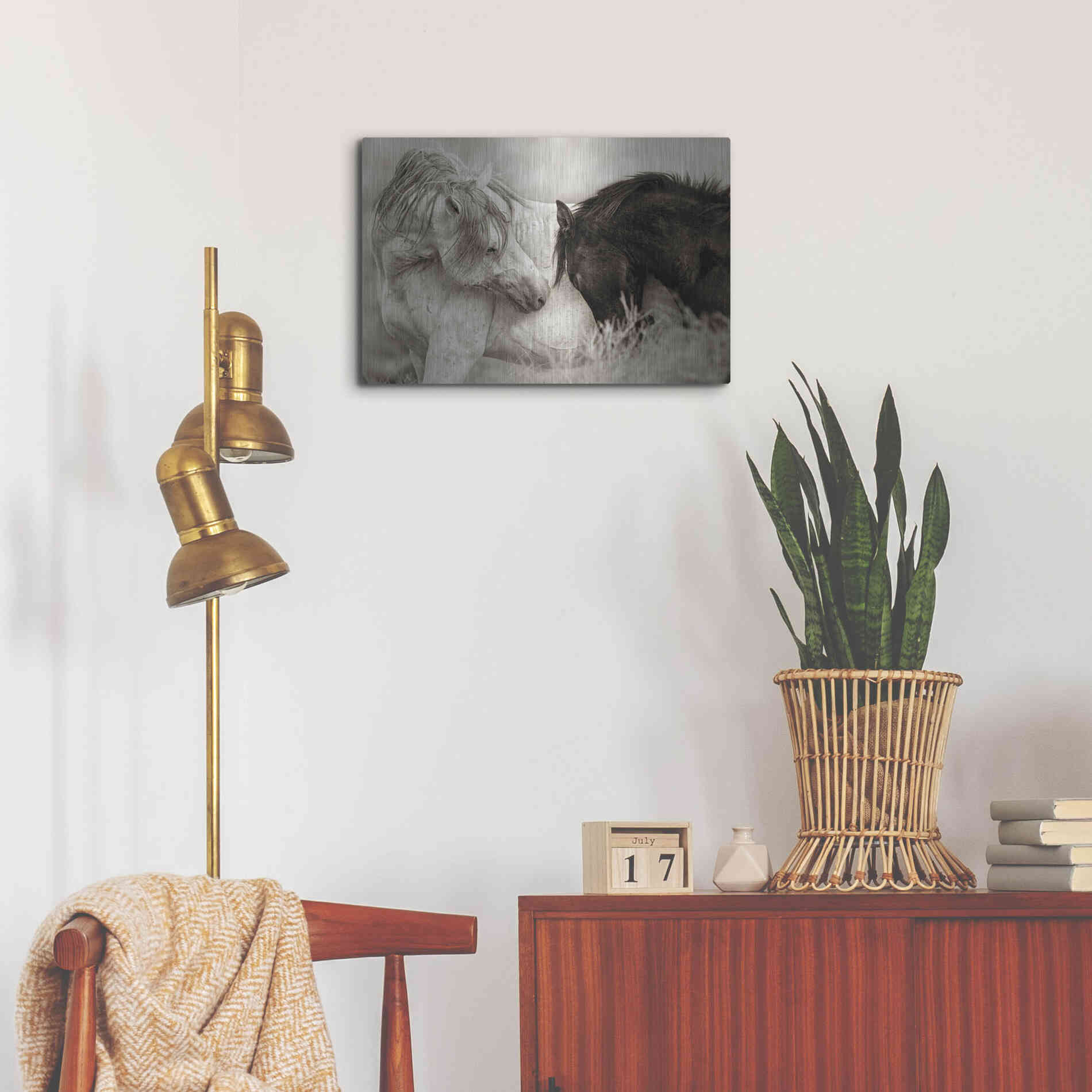 Luxe Metal Art 'The Long Goodbye' by Lisa Dearing, Metal Wall Art,24x16