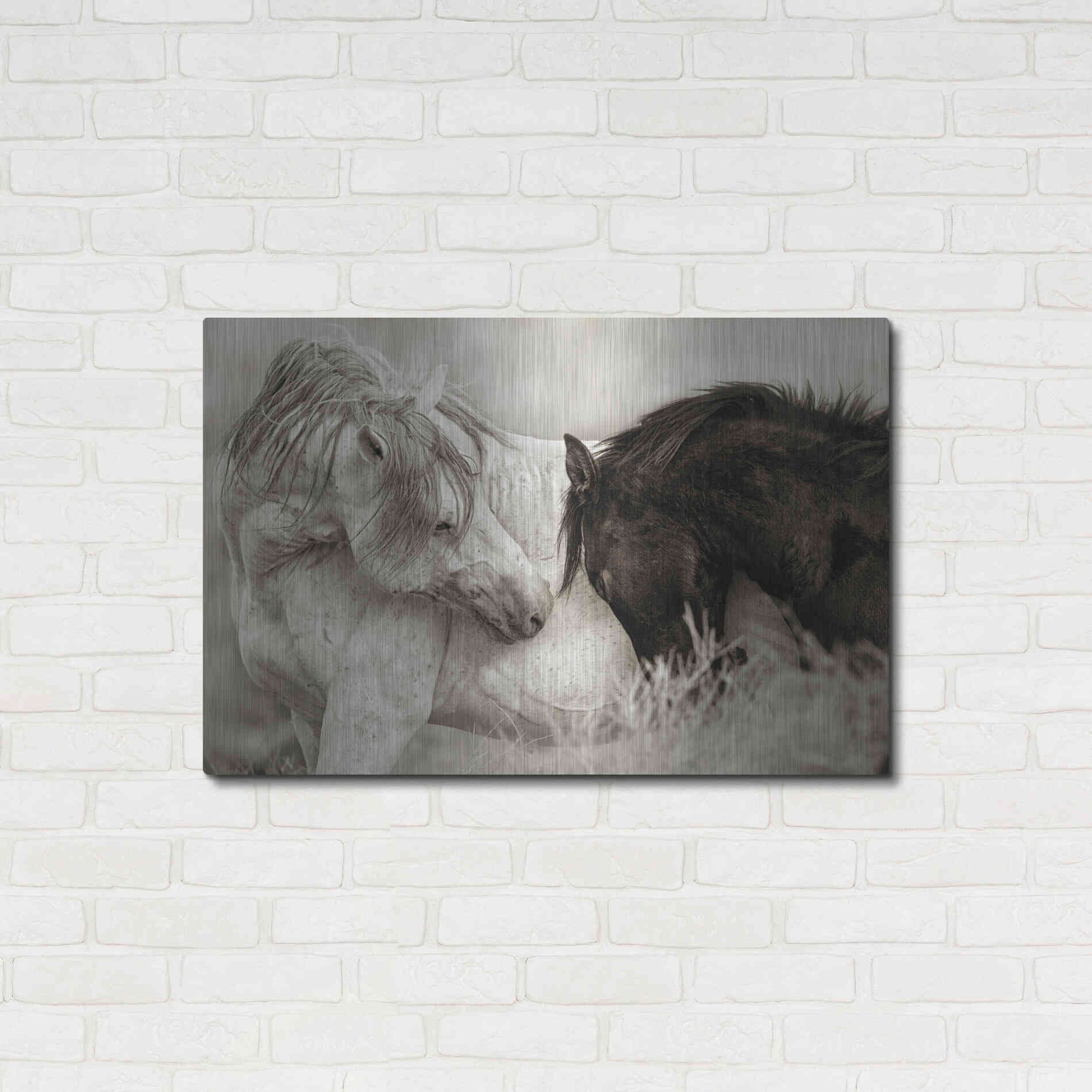 Luxe Metal Art 'The Long Goodbye' by Lisa Dearing, Metal Wall Art,36x24