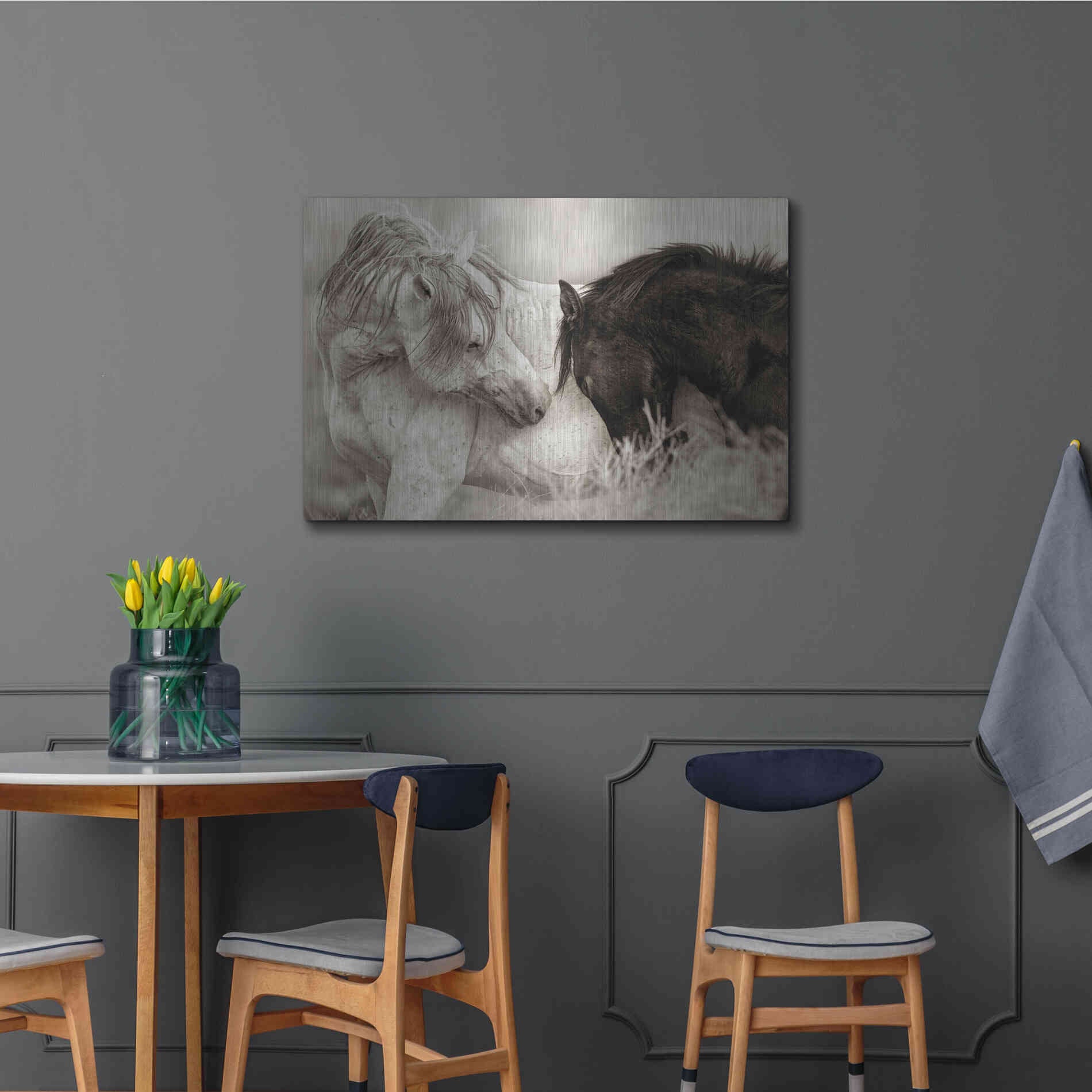 Luxe Metal Art 'The Long Goodbye' by Lisa Dearing, Metal Wall Art,36x24