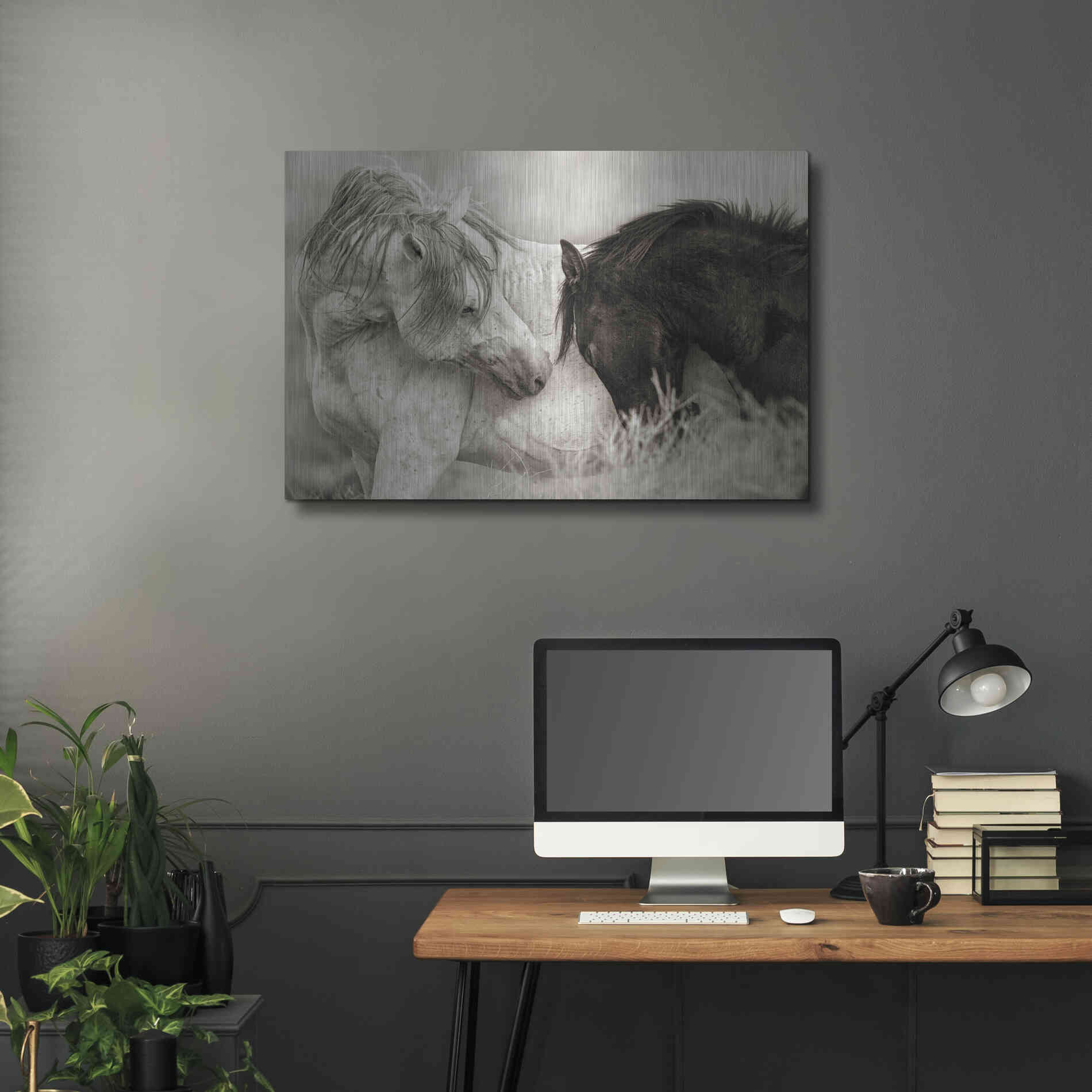 Luxe Metal Art 'The Long Goodbye' by Lisa Dearing, Metal Wall Art,36x24