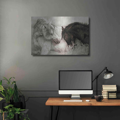 Luxe Metal Art 'The Long Goodbye' by Lisa Dearing, Metal Wall Art,36x24