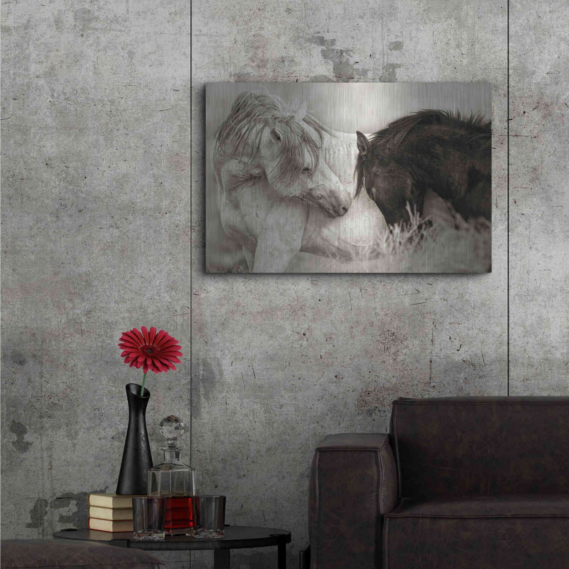 Luxe Metal Art 'The Long Goodbye' by Lisa Dearing, Metal Wall Art,36x24