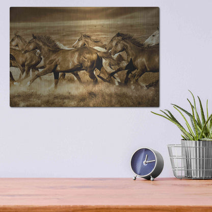 Luxe Metal Art 'Unbroken' by Lisa Dearing, Metal Wall Art,16x12