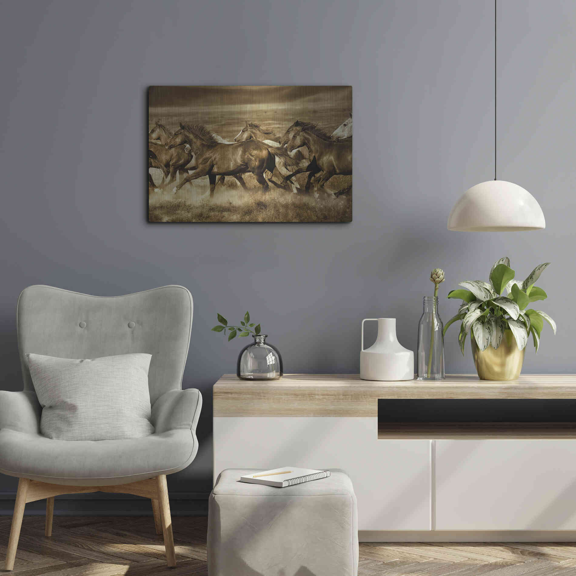 Luxe Metal Art 'Unbroken' by Lisa Dearing, Metal Wall Art,24x16