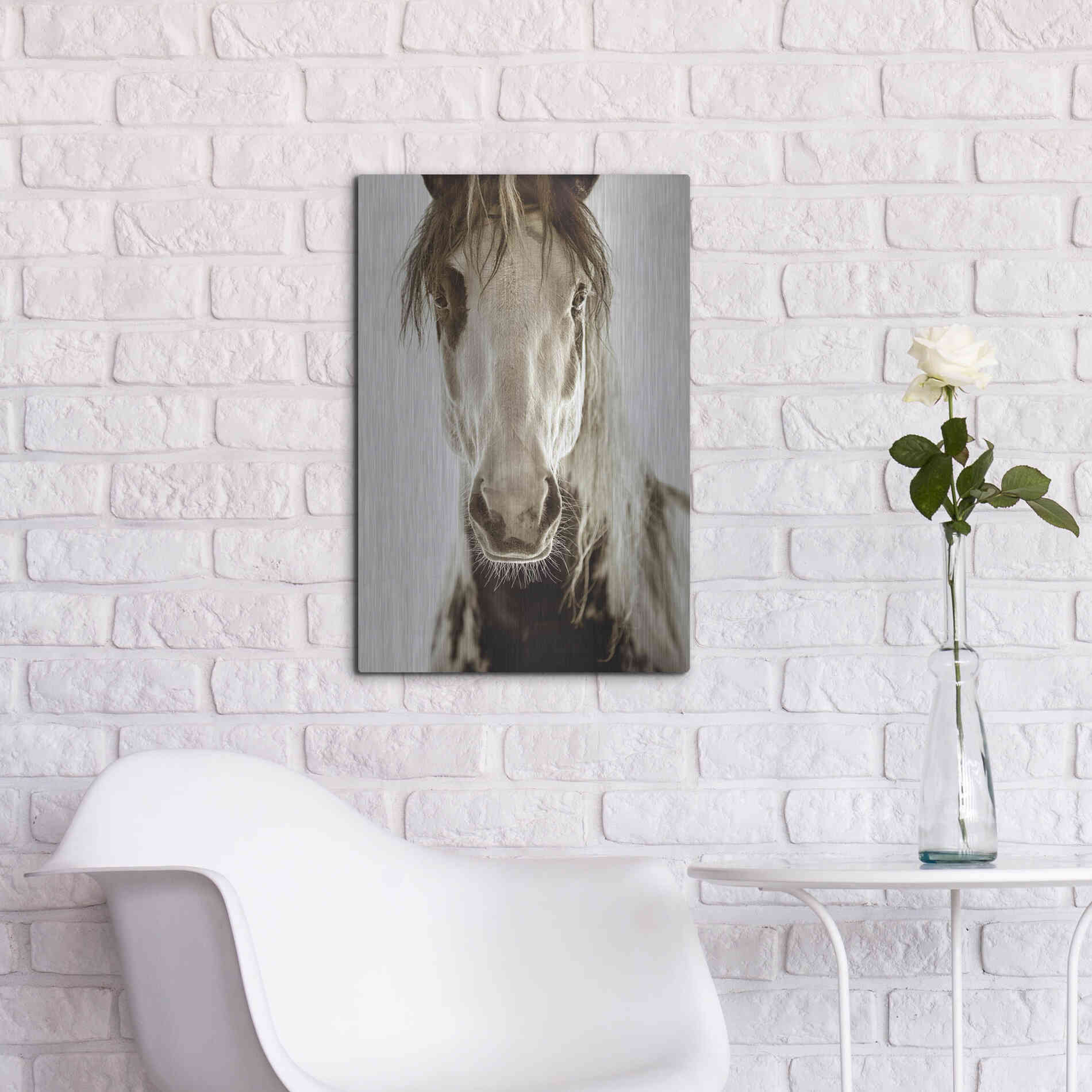 Luxe Metal Art 'Wilbur Cruz' by Lisa Dearing, Metal Wall Art,16x24