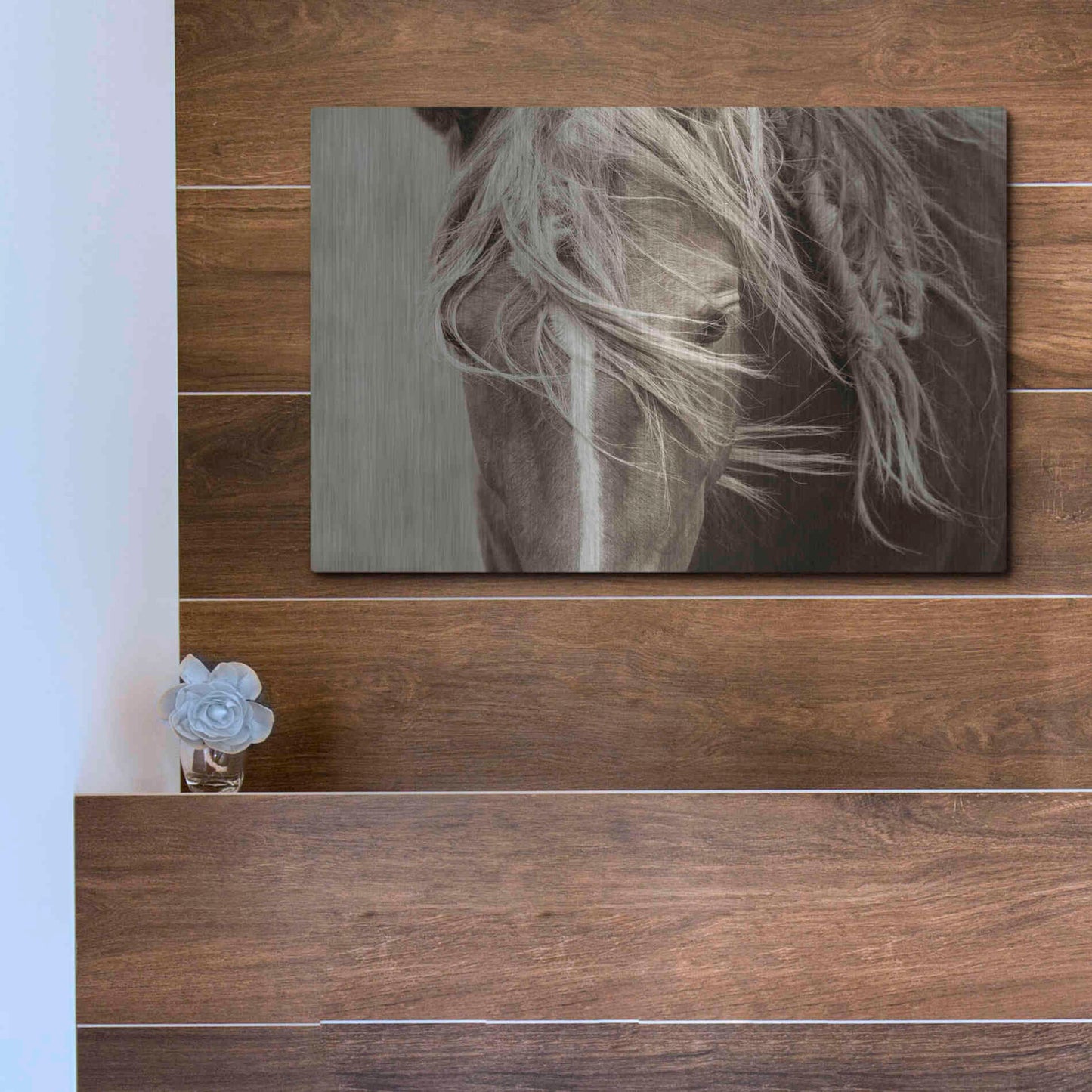 Luxe Metal Art 'Wind Knots' by Lisa Dearing, Metal Wall Art,16x12