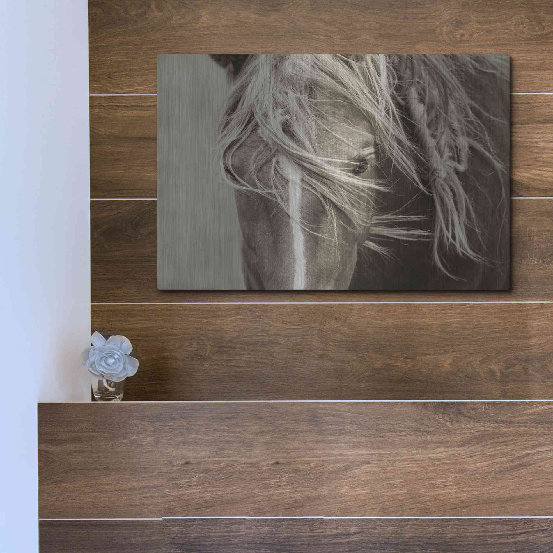 Luxe Metal Art 'Wind Knots' by Lisa Dearing, Metal Wall Art,16x12