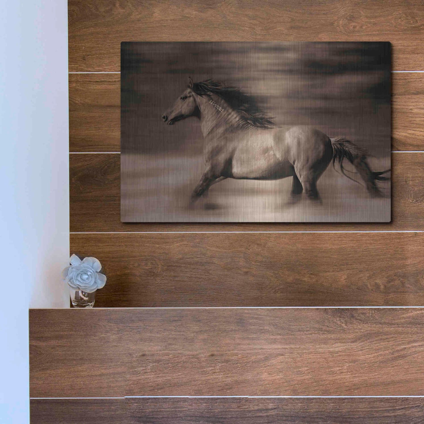 Luxe Metal Art 'Wind Runner' by Lisa Dearing, Metal Wall Art,16x12