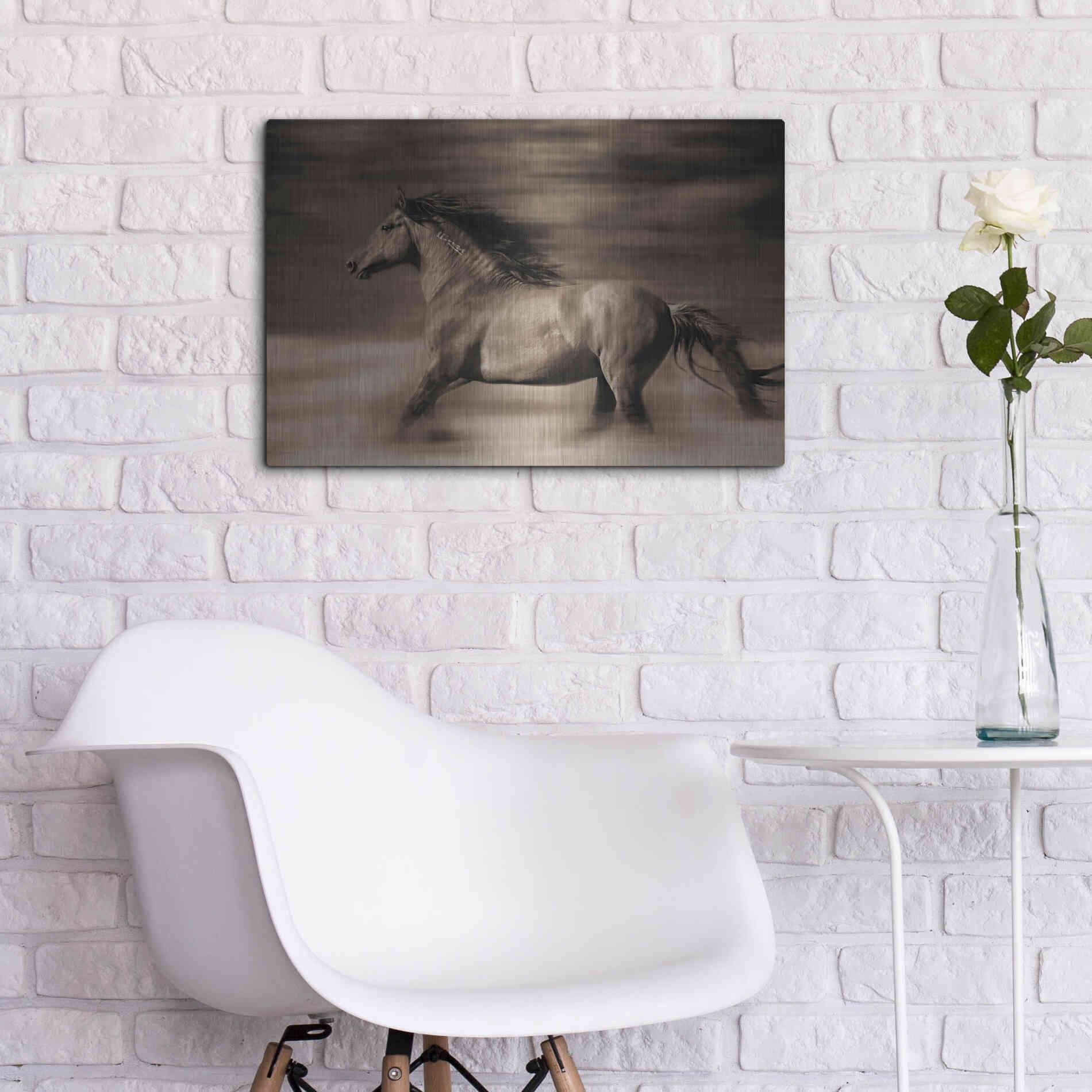 Luxe Metal Art 'Wind Runner' by Lisa Dearing, Metal Wall Art,24x16
