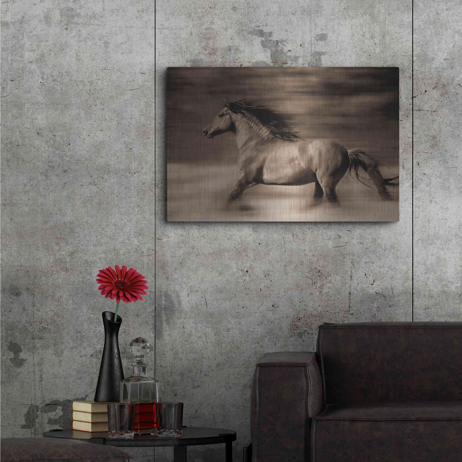 Luxe Metal Art 'Wind Runner' by Lisa Dearing, Metal Wall Art,36x24