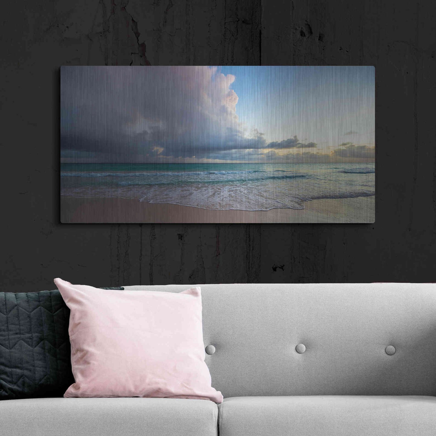 Luxe Metal Art 'First Sunset in Paradise' by Lizzy Davis, Metal Wall Art,48x24