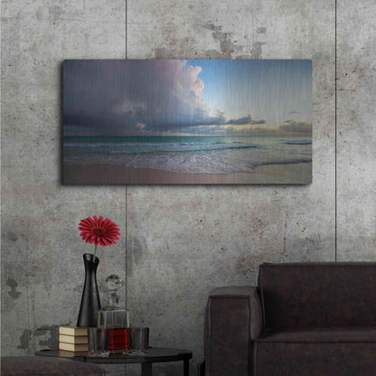 Luxe Metal Art 'First Sunset in Paradise' by Lizzy Davis, Metal Wall Art,48x24