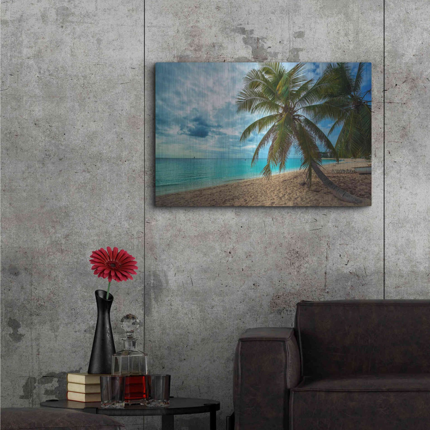 Luxe Metal Art 'Palm Tree Dreams' by Lizzy Davis, Metal Wall Art,36x24