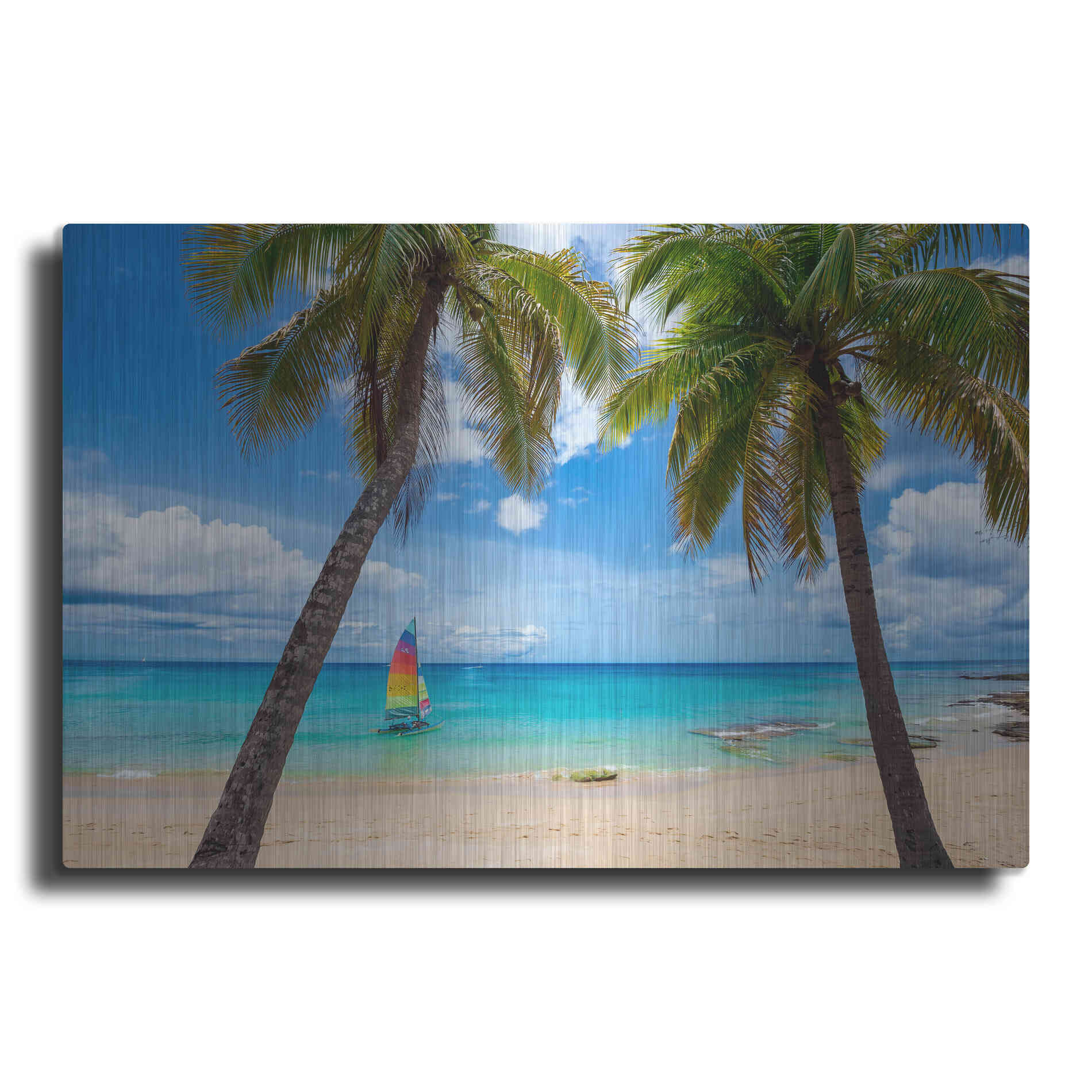 Luxe Metal Art 'Postcard From Paradise' by Lizzy Davis, Metal Wall Art