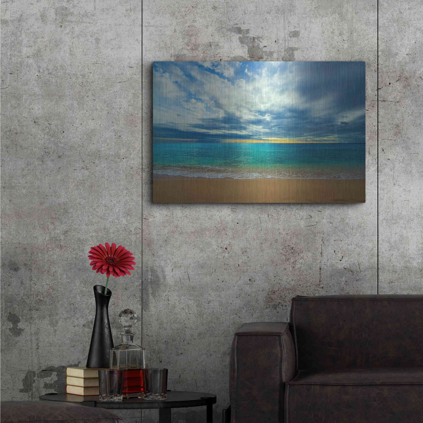 Luxe Metal Art 'The Last Light' by Lizzy Davis, Metal Wall Art,36x24