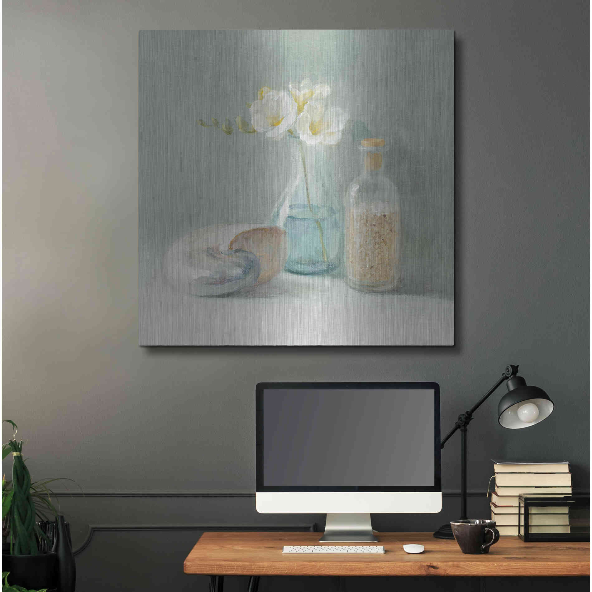 Luxe Metal Art 'Freesia Spa' by Danhui Nai, Metal Wall Art,36x36