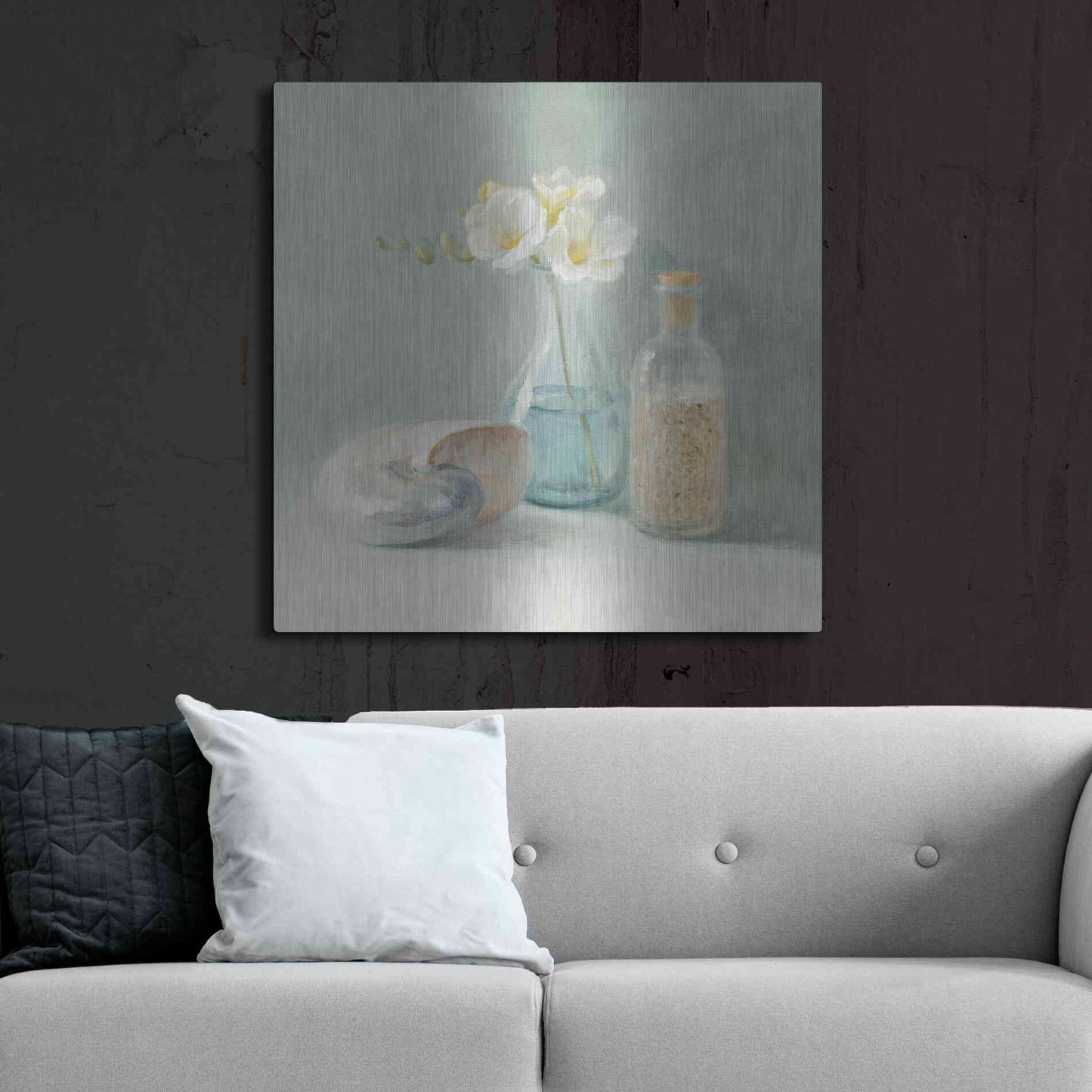 Luxe Metal Art 'Freesia Spa' by Danhui Nai, Metal Wall Art,36x36