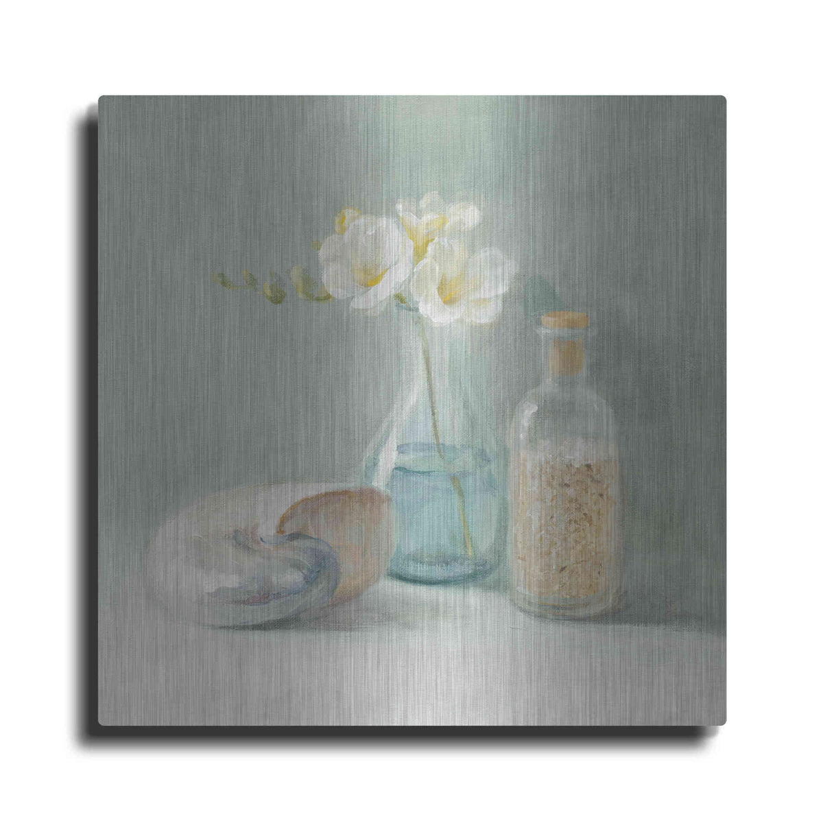 Luxe Metal Art 'Freesia Spa' by Danhui Nai, Metal Wall Art