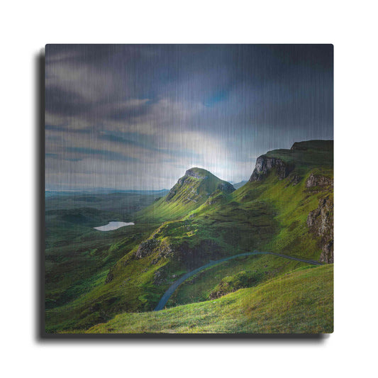 Luxe Metal Art 'Summer on the Quiraing' by Lynne Douglas, Metal Wall Art