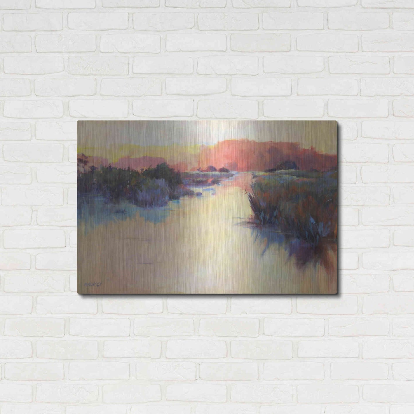 Luxe Metal Art 'A Warm Resonance' by Madeline Dukes, Metal Wall Art,36x24