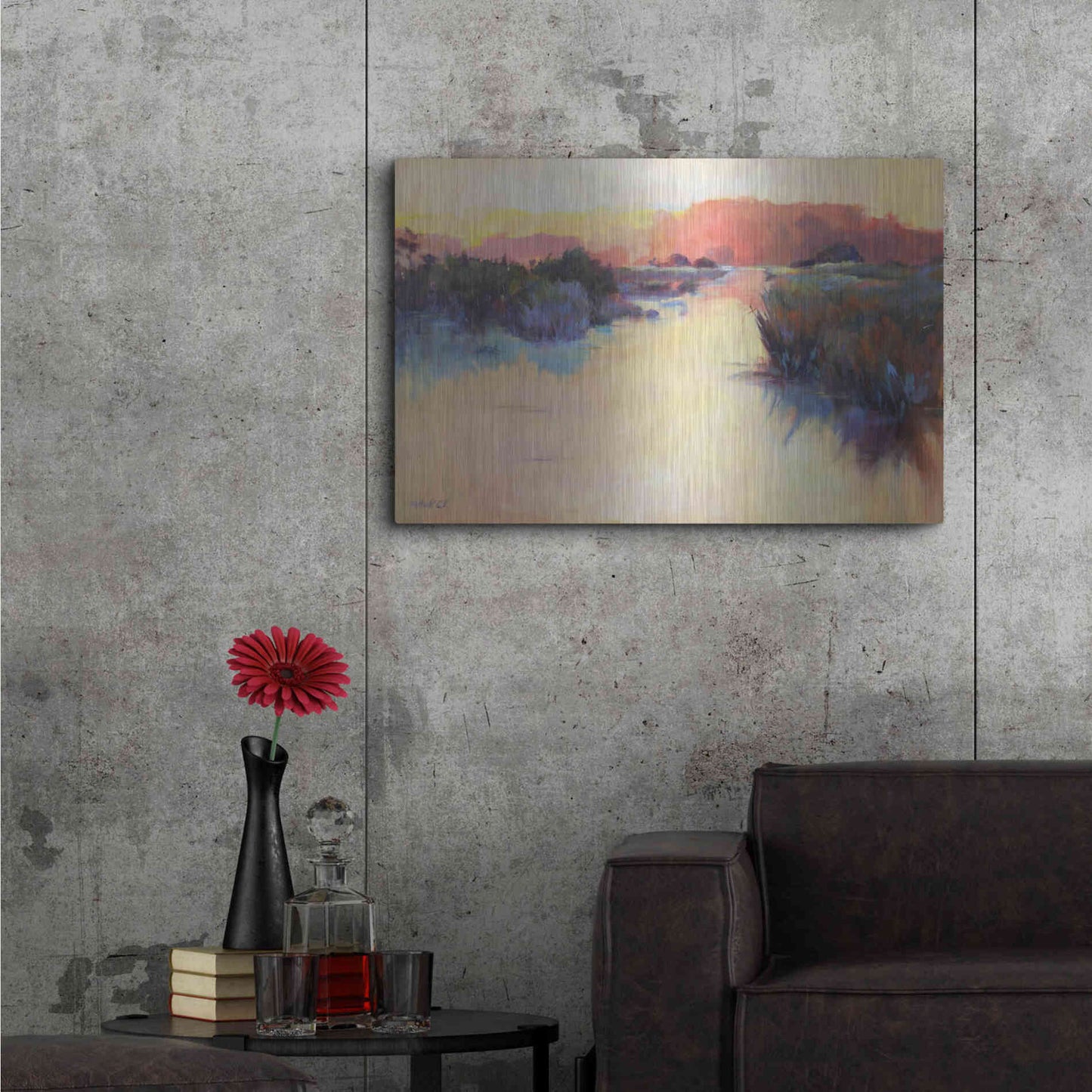 Luxe Metal Art 'A Warm Resonance' by Madeline Dukes, Metal Wall Art,36x24