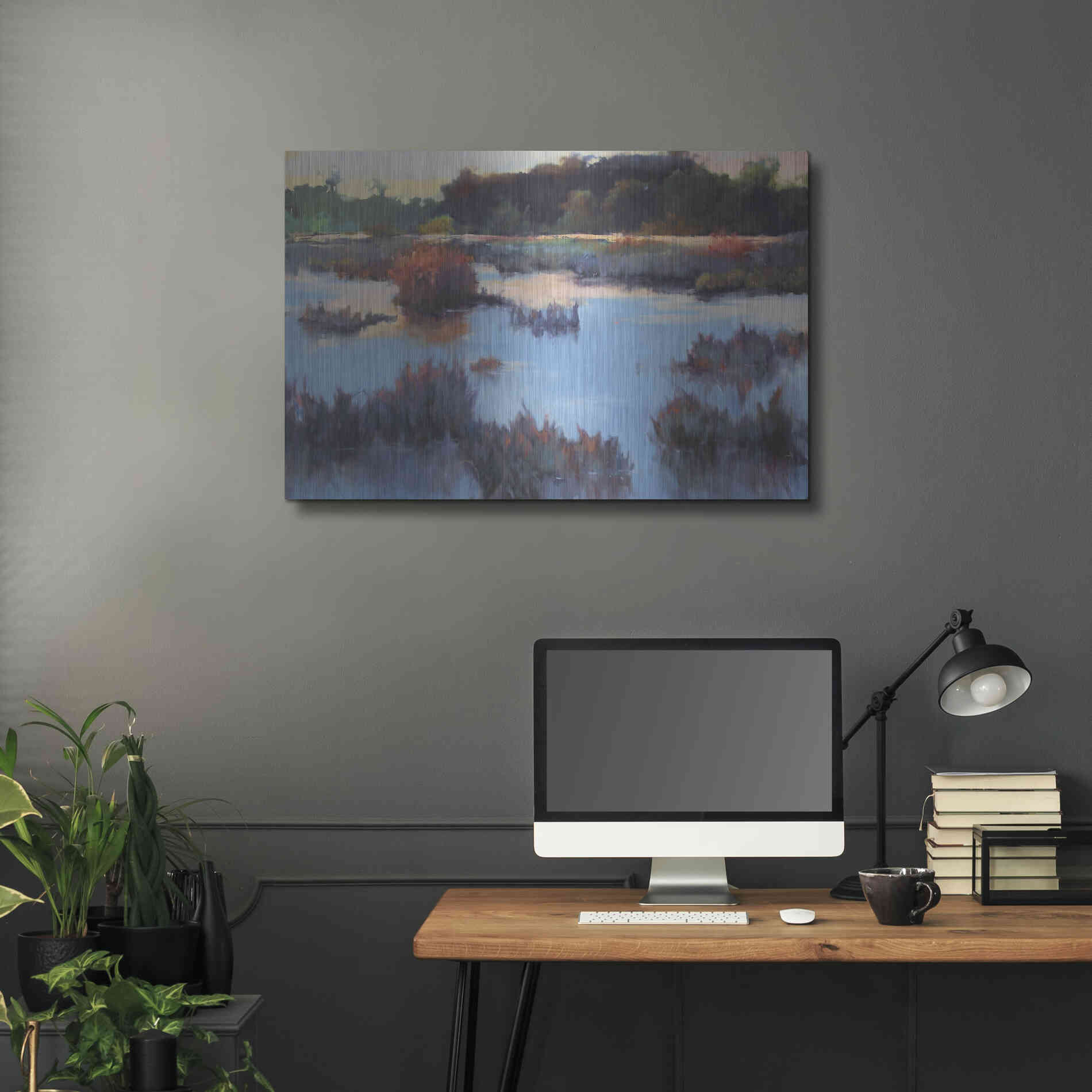 Luxe Metal Art 'Ace Basin Creek' by Madeline Dukes, Metal Wall Art,36x24