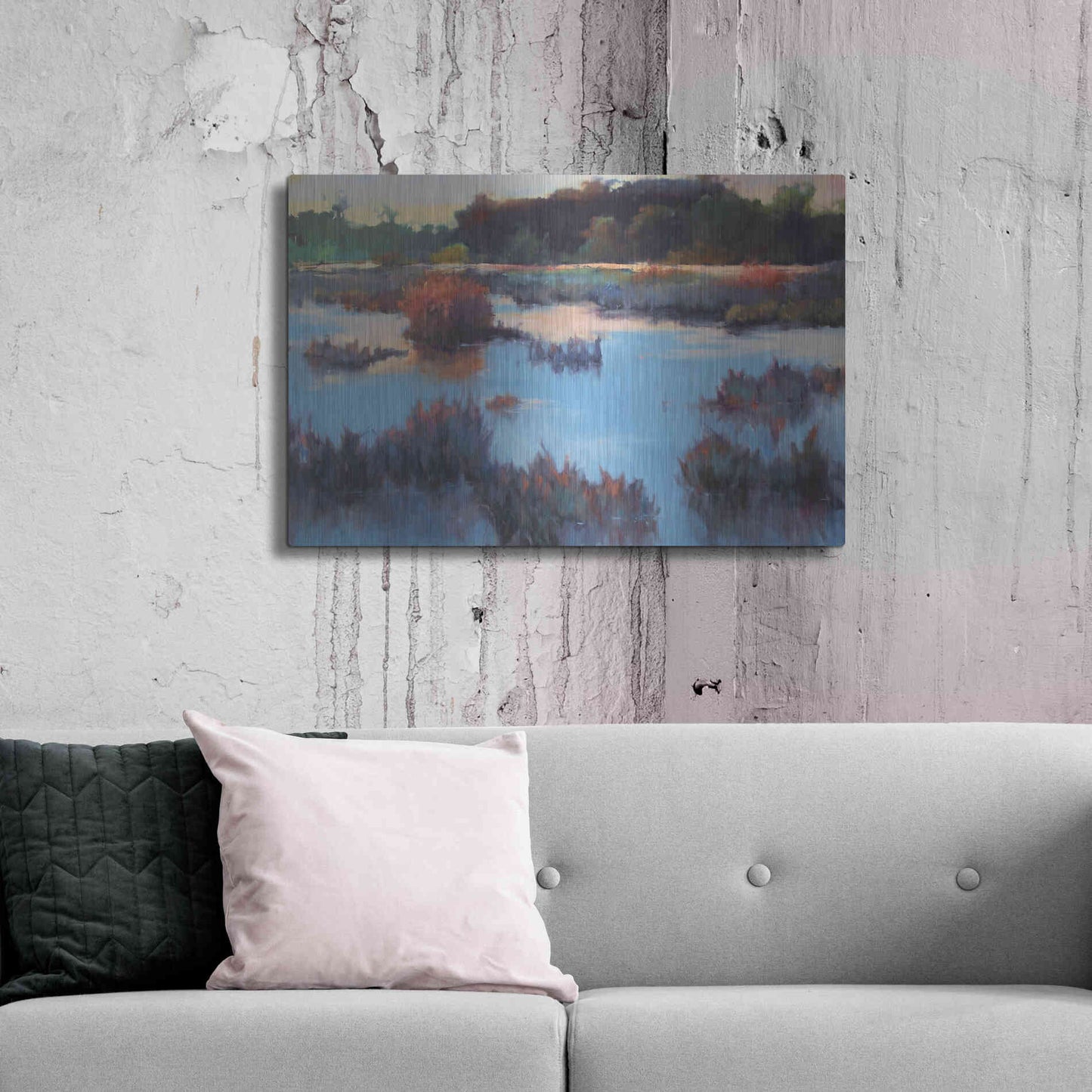 Luxe Metal Art 'Ace Basin Creek' by Madeline Dukes, Metal Wall Art,36x24