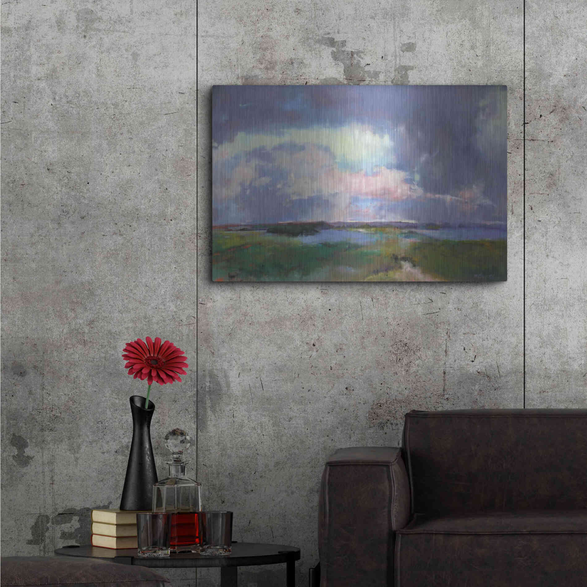 Luxe Metal Art 'Converging Storms' by Madeline Dukes, Metal Wall Art,36x24