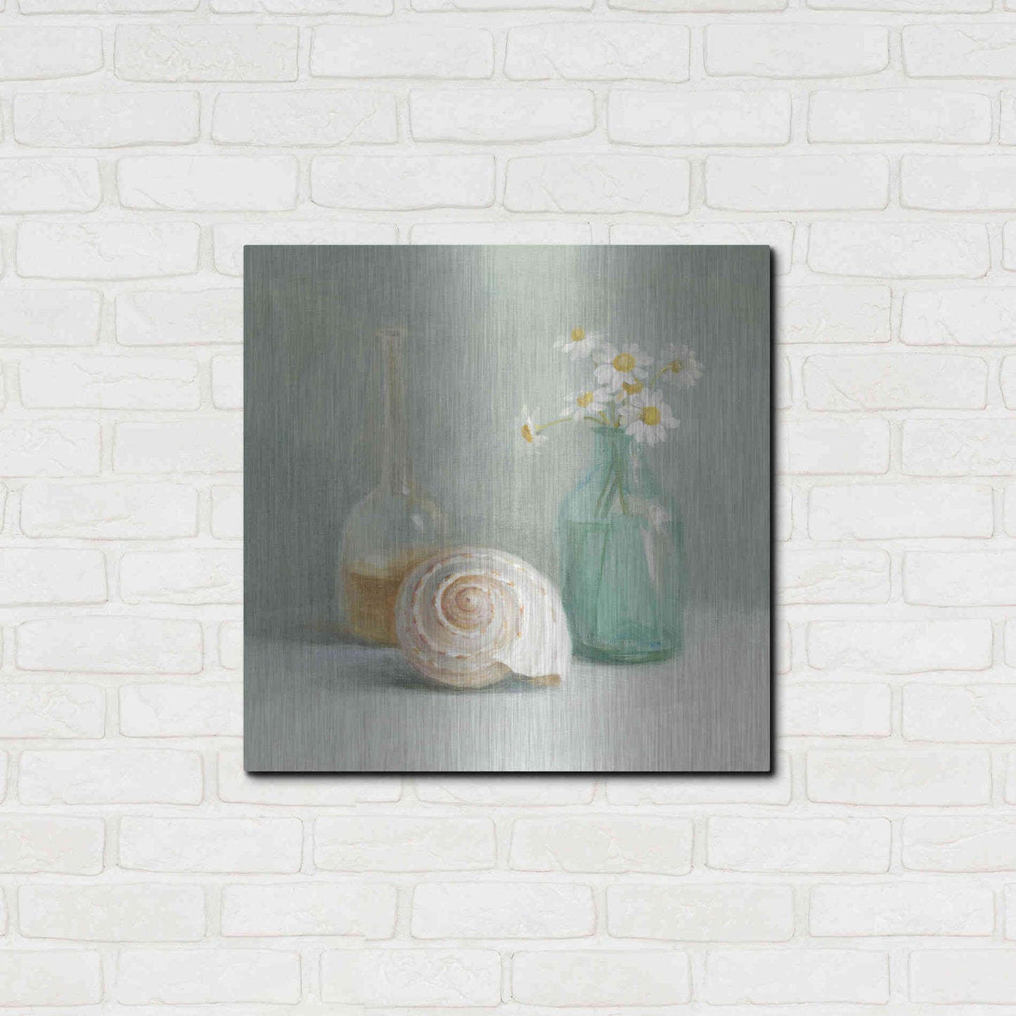 Luxe Metal Art 'Chamomile Spa' by Danhui Nai, Metal Wall Art,24x24