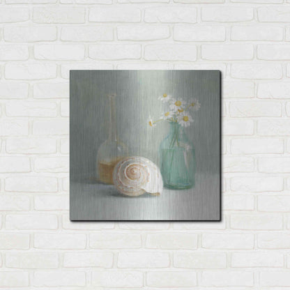 Luxe Metal Art 'Chamomile Spa' by Danhui Nai, Metal Wall Art,24x24