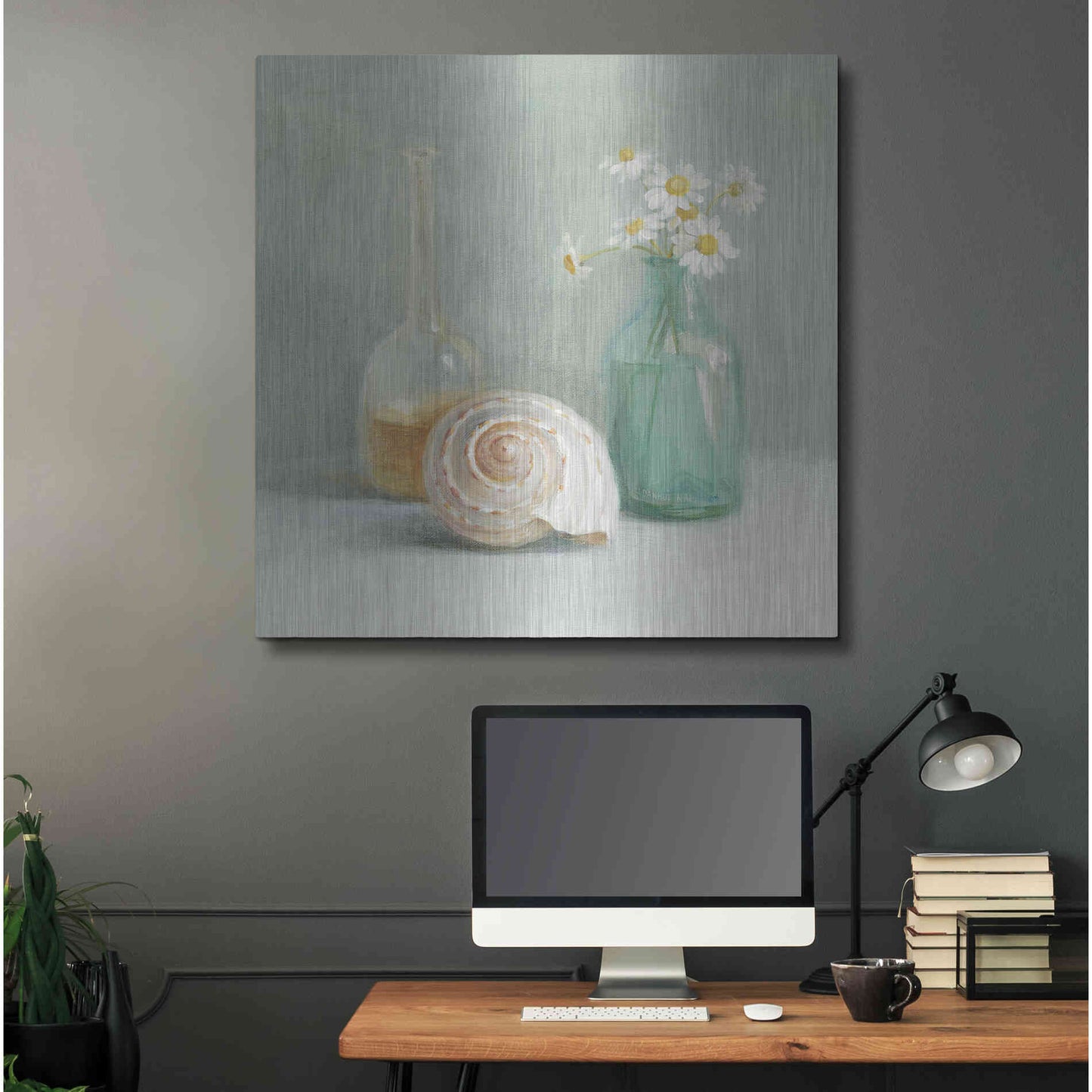 Luxe Metal Art 'Chamomile Spa' by Danhui Nai, Metal Wall Art,36x36
