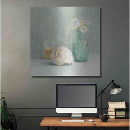 Luxe Metal Art 'Chamomile Spa' by Danhui Nai, Metal Wall Art,36x36