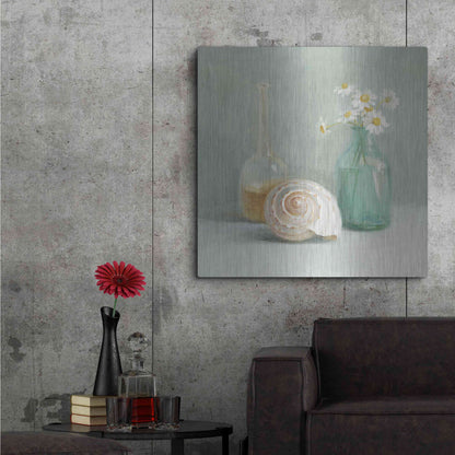 Luxe Metal Art 'Chamomile Spa' by Danhui Nai, Metal Wall Art,36x36