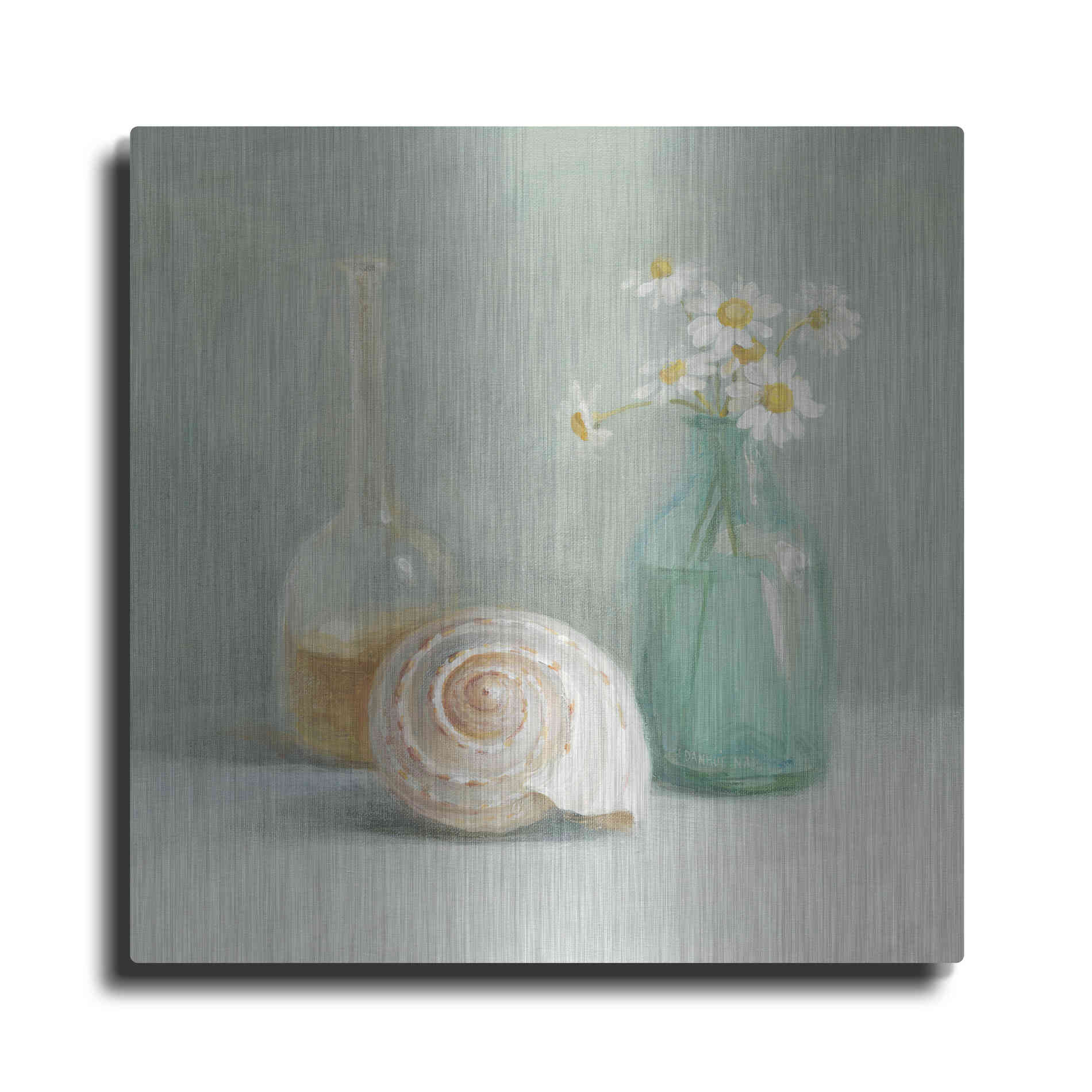 Luxe Metal Art 'Chamomile Spa' by Danhui Nai, Metal Wall Art