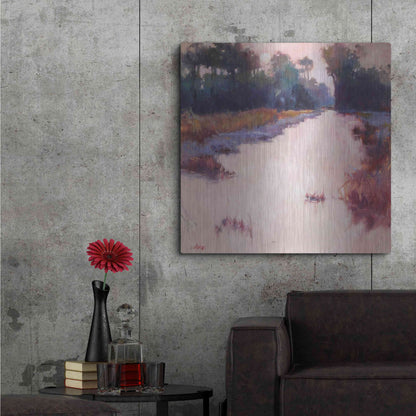 Luxe Metal Art 'Coral Dawn' by Madeline Dukes, Metal Wall Art,36x36