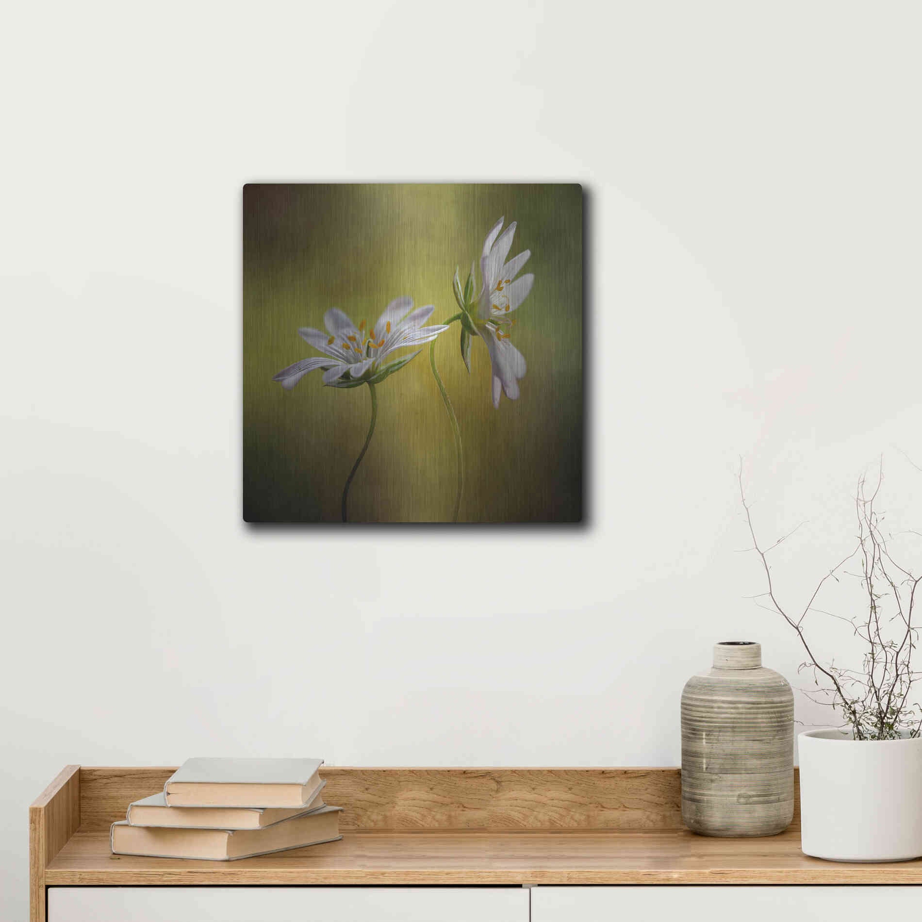 Luxe Metal Art 'Echo' by Mandy Disher, Metal Wall Art,12x12