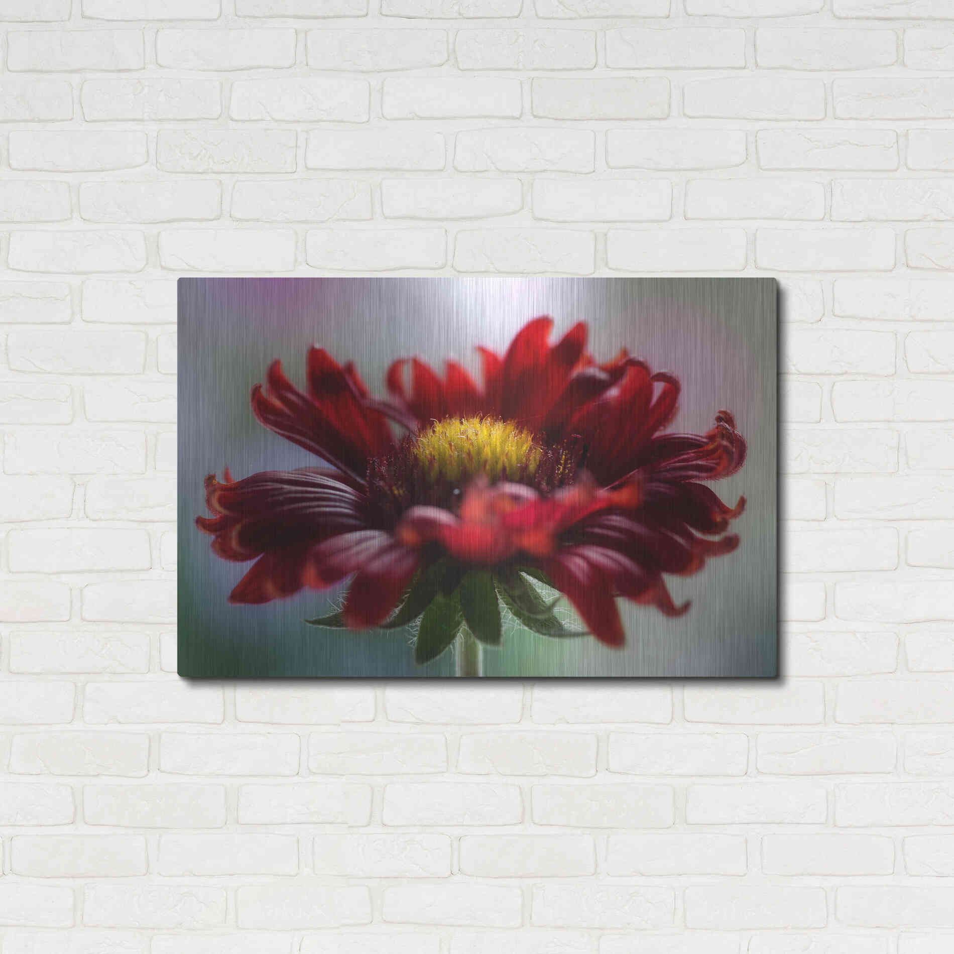 Luxe Metal Art 'Flame' by Mandy Disher, Metal Wall Art,36x24