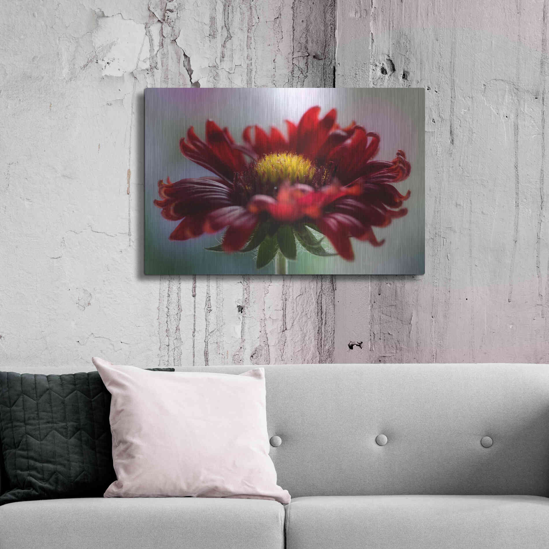 Luxe Metal Art 'Flame' by Mandy Disher, Metal Wall Art,36x24