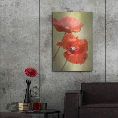 Luxe Metal Art 'Papaver Passion' by Mandy Disher, Metal Wall Art,24x36