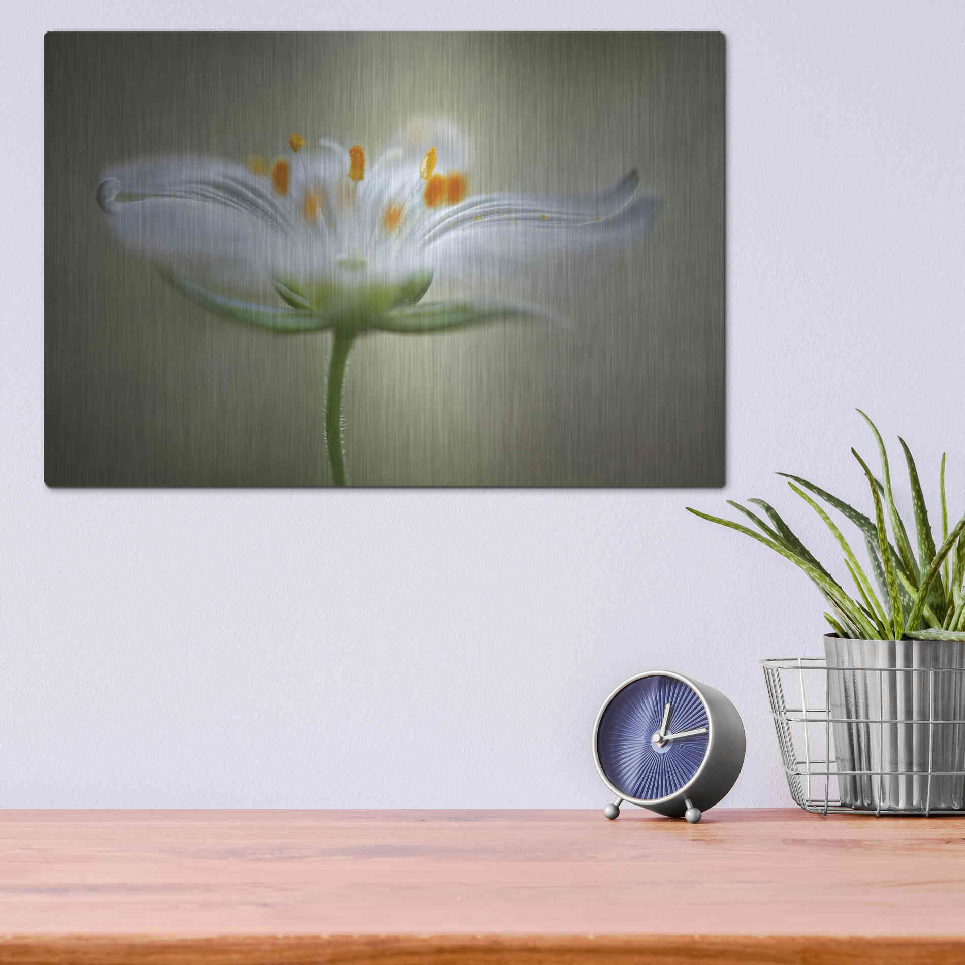 Luxe Metal Art 'Summer Swirl' by Mandy Disher, Metal Wall Art,16x12