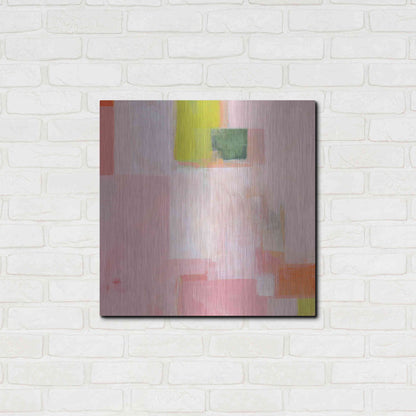 Luxe Metal Art 'Pink Squares' by Melissa Donoho, Metal Wall Art,24x24