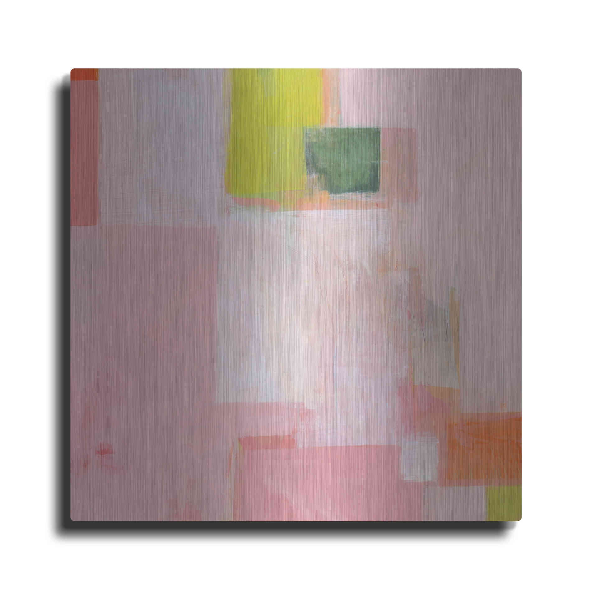 Luxe Metal Art 'Pink Squares' by Melissa Donoho, Metal Wall Art