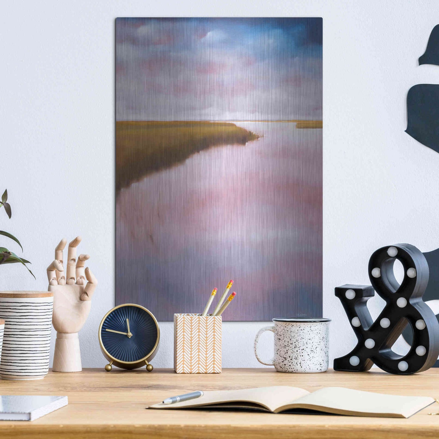 Luxe Metal Art 'Lowlands' by Michael A. Diliberto, Metal Wall Art,12x16